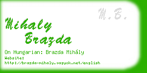 mihaly brazda business card