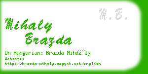 mihaly brazda business card
